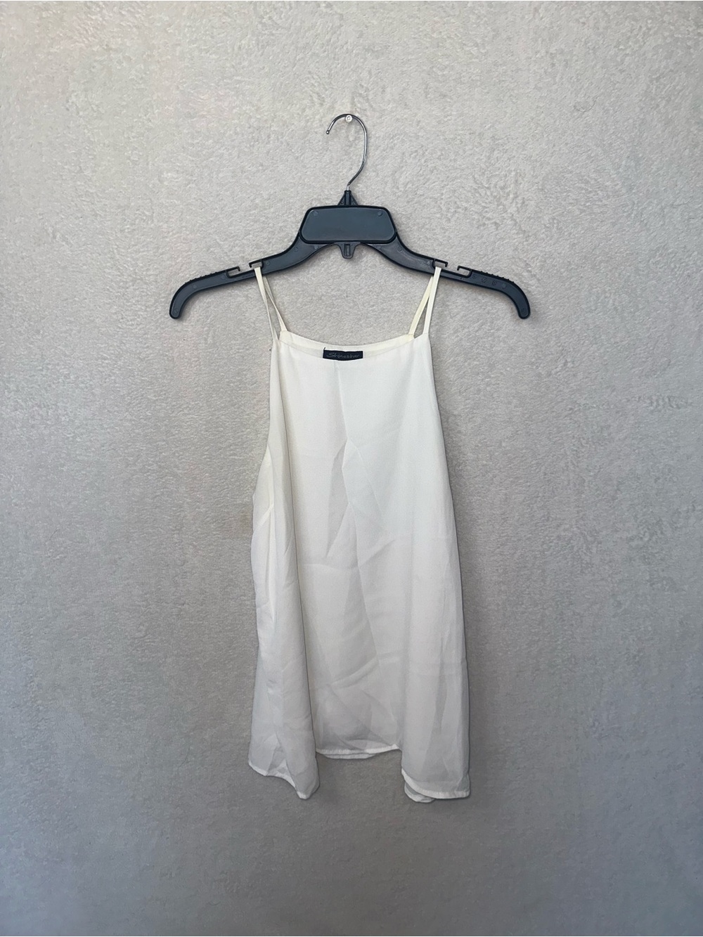 Shinestar White Spaghetti Strap Cami